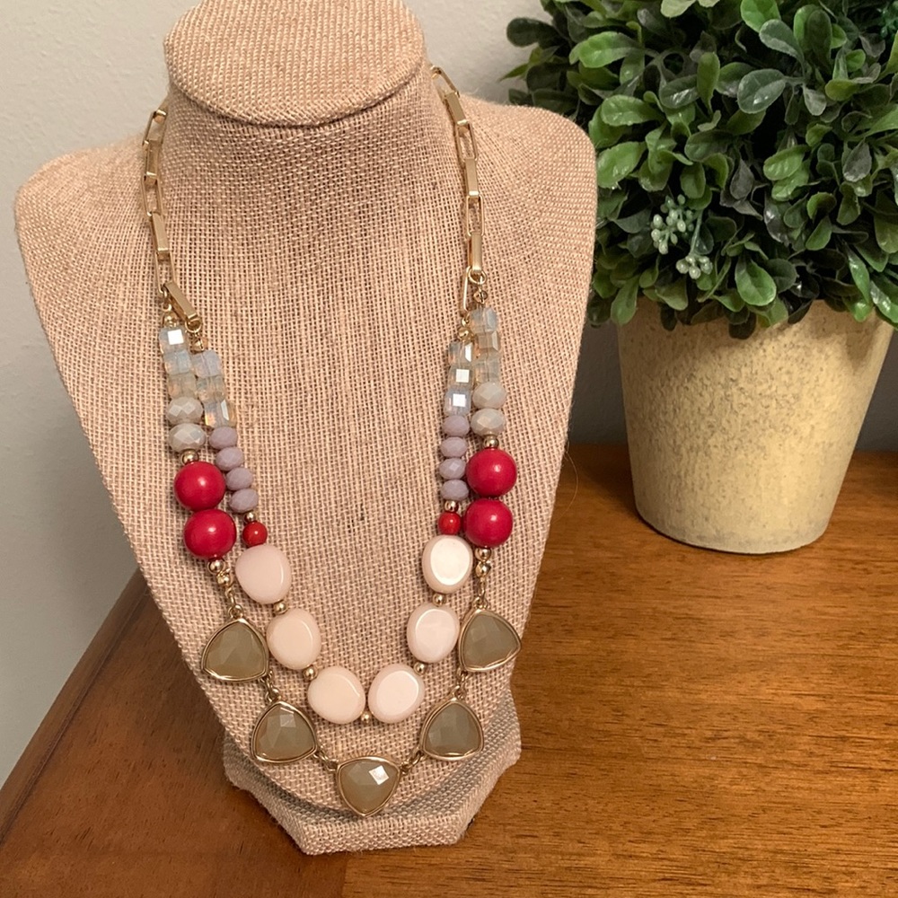 The Limited Gold Tone Necklace with Beads & Gems
